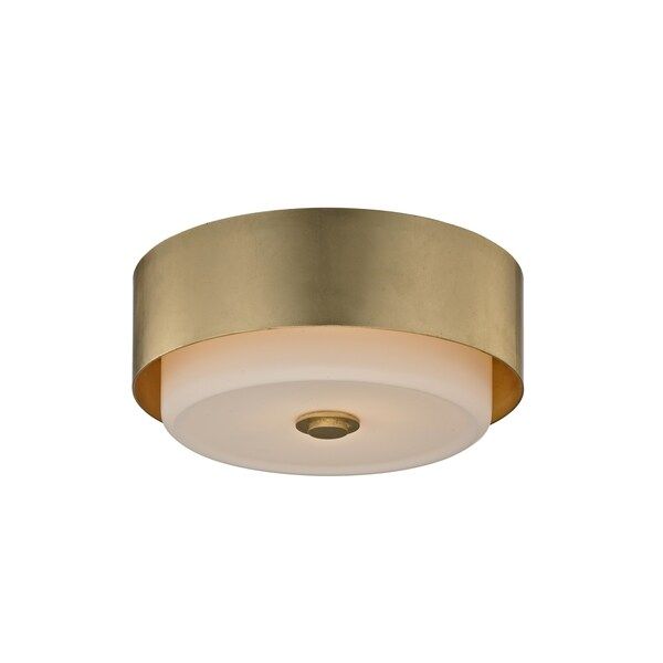 Troy Lighting Allure 2-light Gold Leaf Round Flush Mount | Bed Bath & Beyond