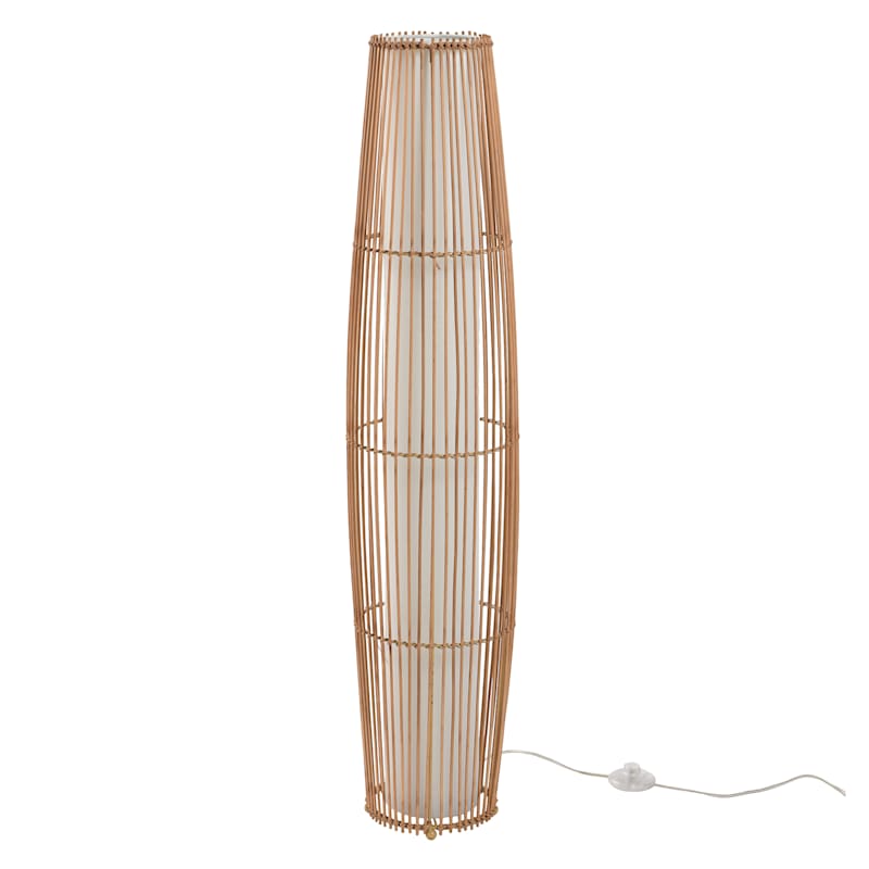 Natural Rattan Uplight Floor Lamp, 43" | At Home