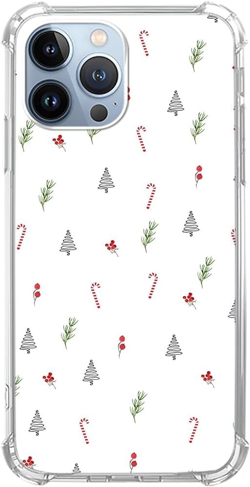 Dohakemuny Minimalist Christmas Tree Candy Berry Case Compatible with iPhone 12 Pro Max, Cute Chr... | Amazon (US)