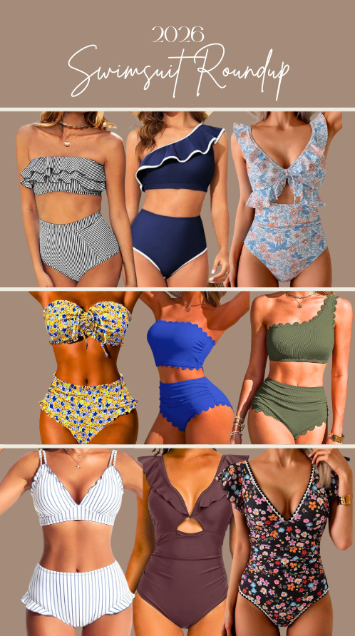The cutest swimsuits I’ve found for summer 2026 ☀️ Feminine prints, flattering cuts, scalloped details, and chic one-pieces that look so expensive. 

#LTKSwim #LTKSeasonal #SwimsuitStyle #BeachVacation #SummerFashion #VacationStyle #BikiniInspo #PoolsideStyle #ResortWear #SummerOutfits** 

 
