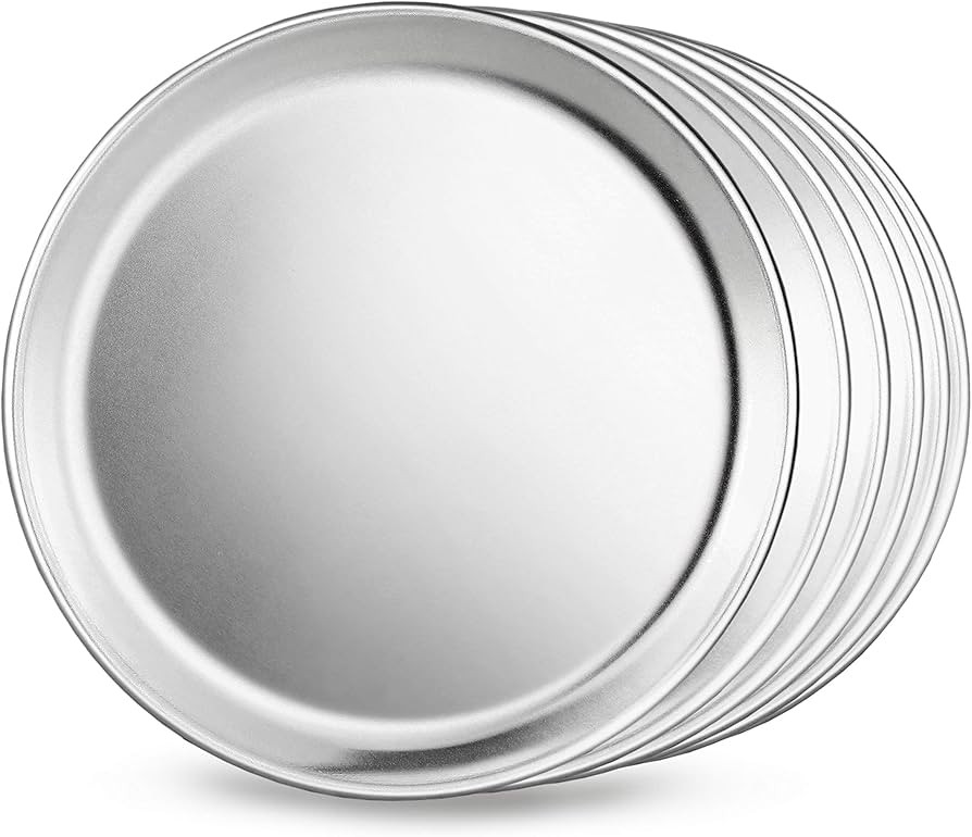 New Star Foodservice 51001 Restaurant-Grade Aluminum Pizza Pan, Baking Tray, Coupe Style, 8-Inch,... | Amazon (US)
