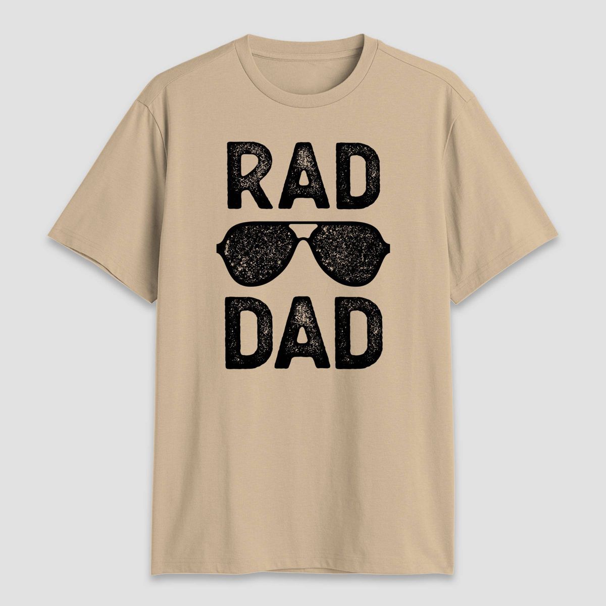 Men's Red Dad Short Sleeve T-Shirt - Beige | Target