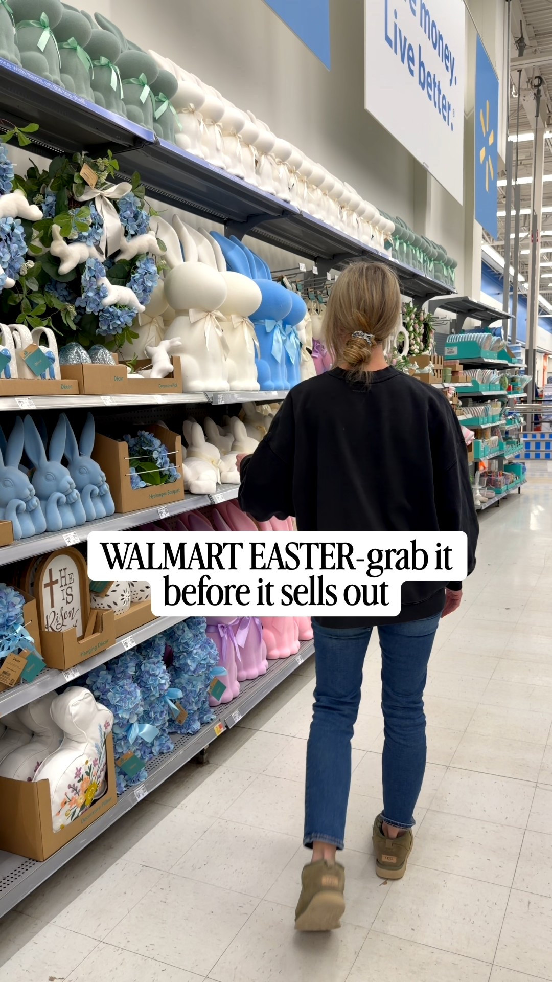 Just released over the past few days at Walmart and it’s all so good. I haven’t even seen everything yet, but what I have seen is adorable. From flocked bunnies to faux topiaries, affordable wreaths, and floral stems, it’s all really cute for spring. I’m also throwing in a few new rugs that are so good if you’re ready for a quick seasonal update.
