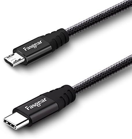 Fasgear USB C to Micro USB Cable 30cm Nylon Braided Type C to Micro USB Cord Compatible with Gala... | Amazon (US)