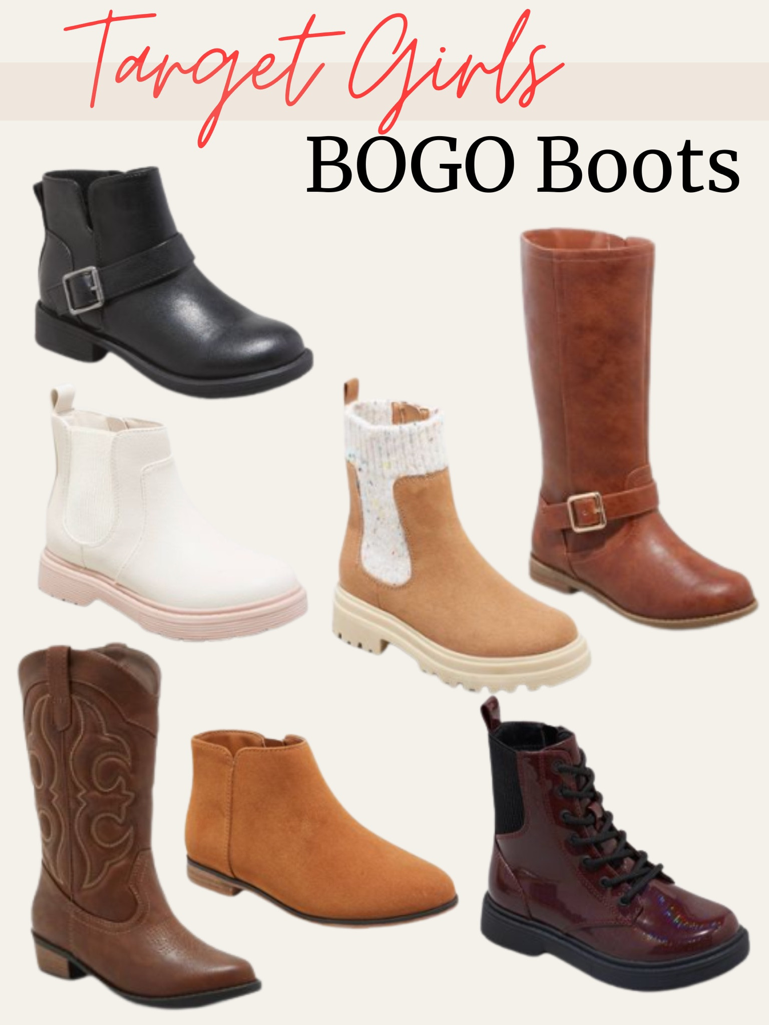 Kids shoes are BOGO 50% off at Target! These girls boots are seriously cute! 

#LTKunder50 #LTKkids #LTKshoecrush