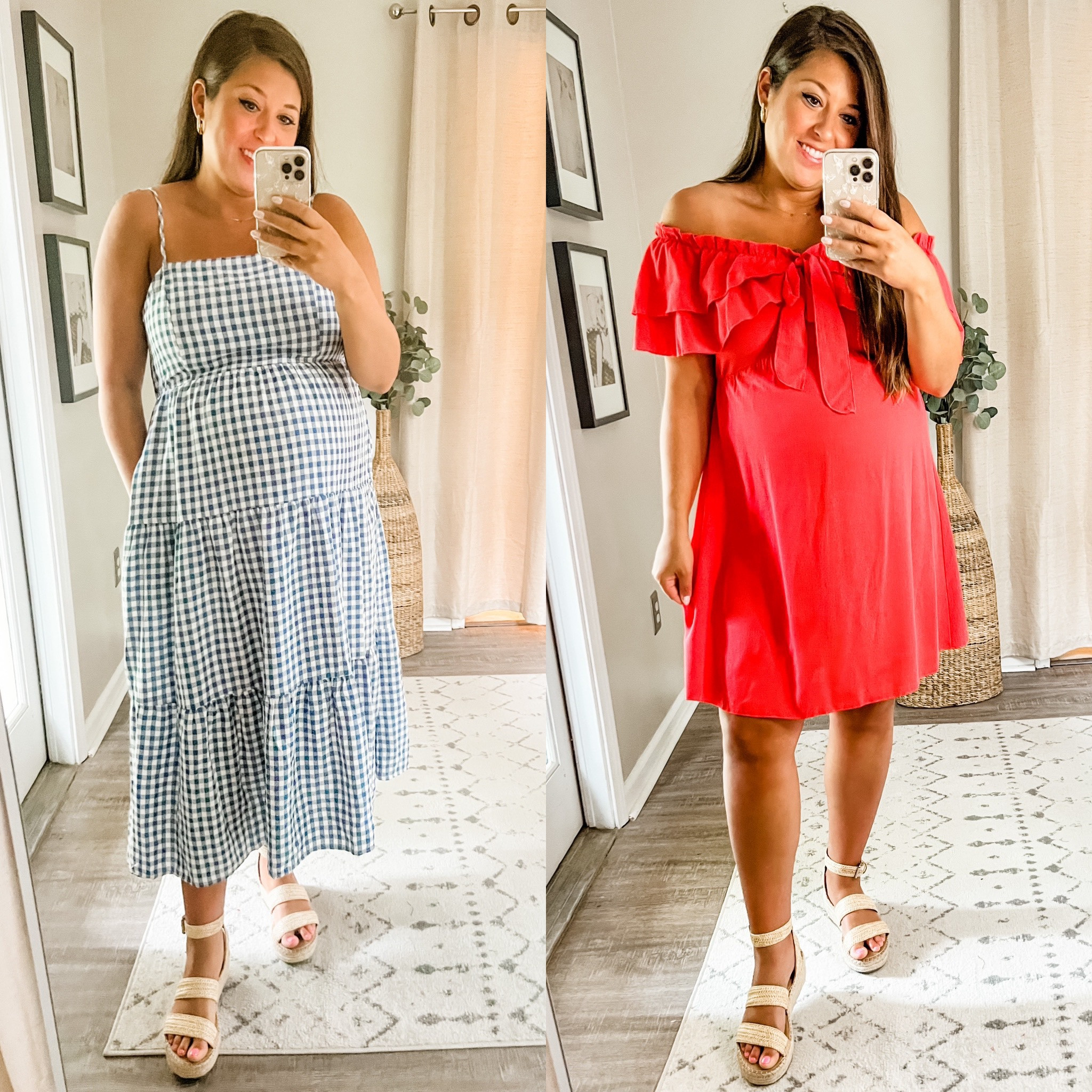 Patriotic outfits, Memorial Day, 4th of July, summer dresses, cookout/picnic outfit, red white and blue 

Sized up to XL in gingham for bust and large in red 

#LTKunder50 #LTKstyletip #LTKbump