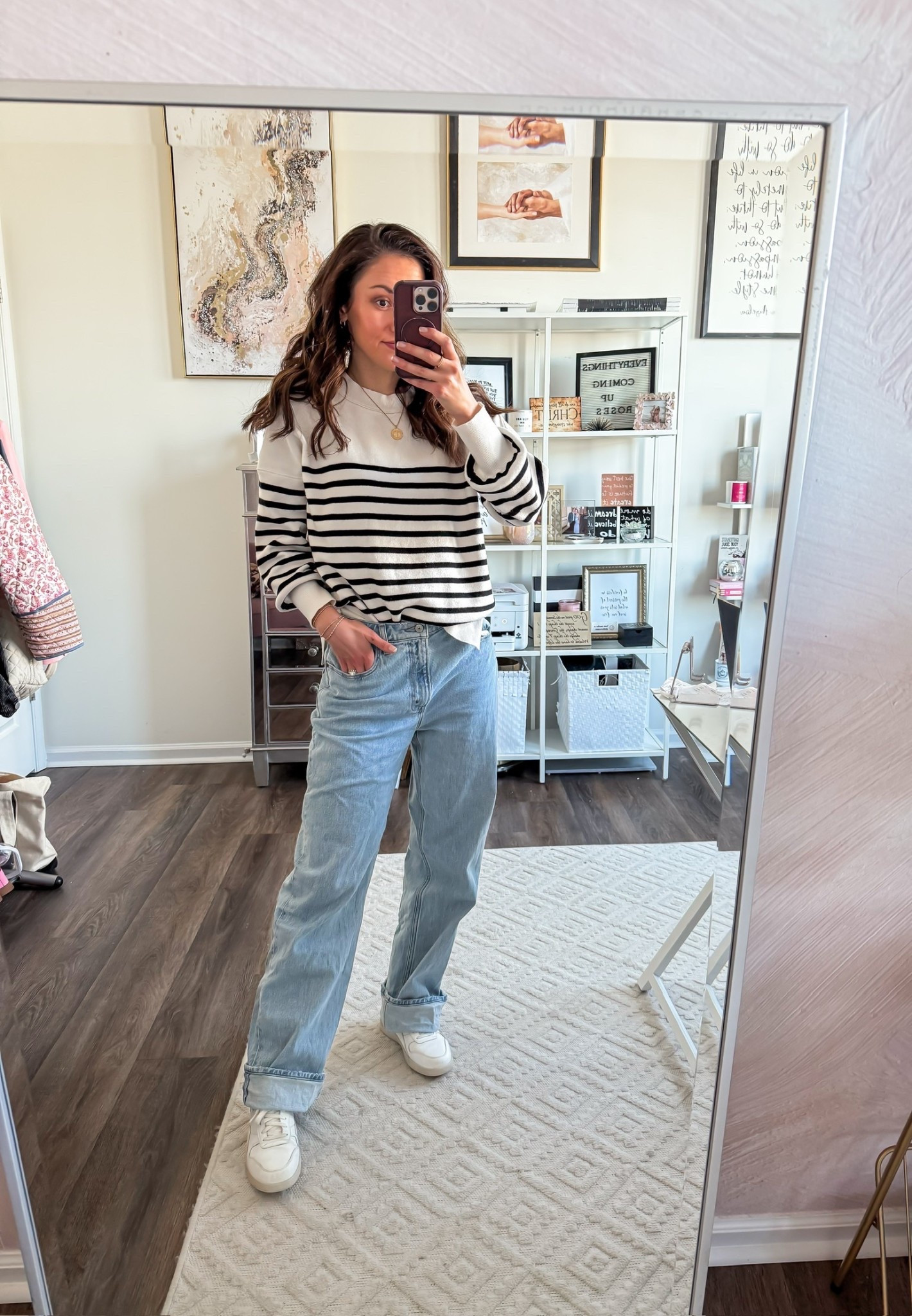 Striped sweater from Amazon + baggy straight leg jeans from Abercrombie 

#LTKSeasonal #LTKootd