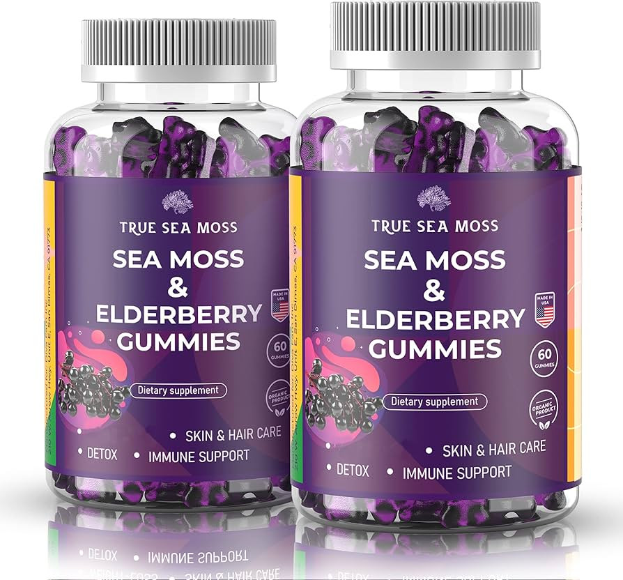 Natural Sea Moss Gummies with Elderberry for Adults & Kids, Contains Irish Sea Moss, Elderberry E... | Amazon (US)