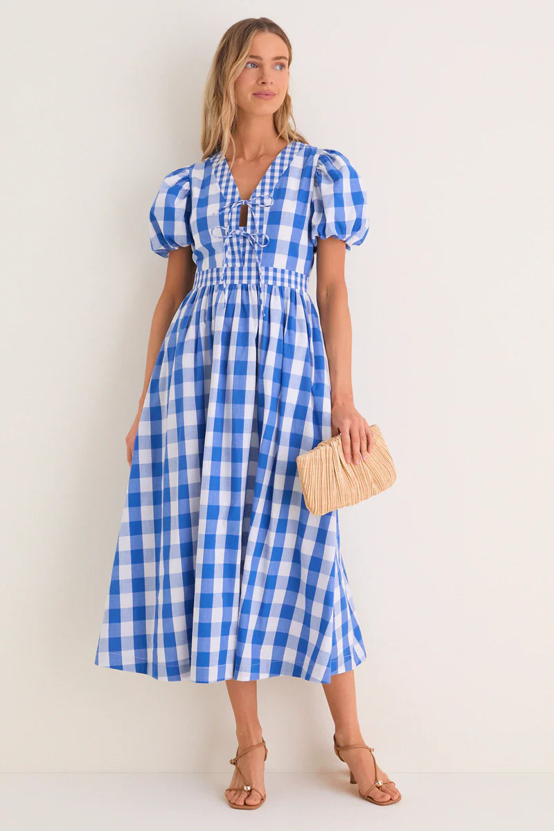 Blue Gingham Prim Maxi Dress | Tuckernuck (US)