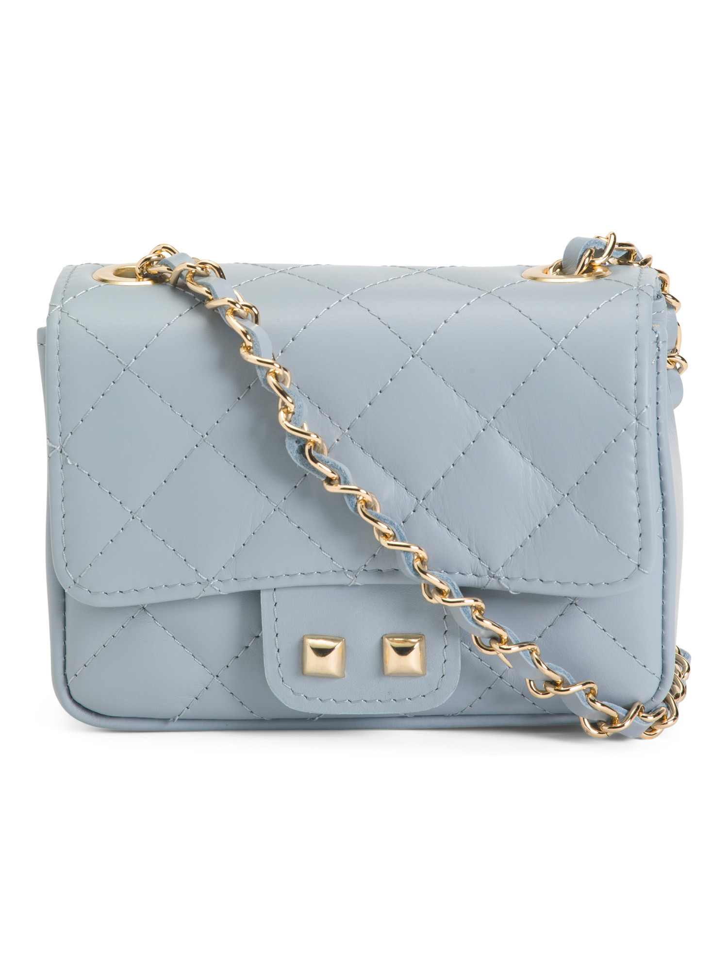 Made In Italy Leather Quilted Crossbody | TJ Maxx