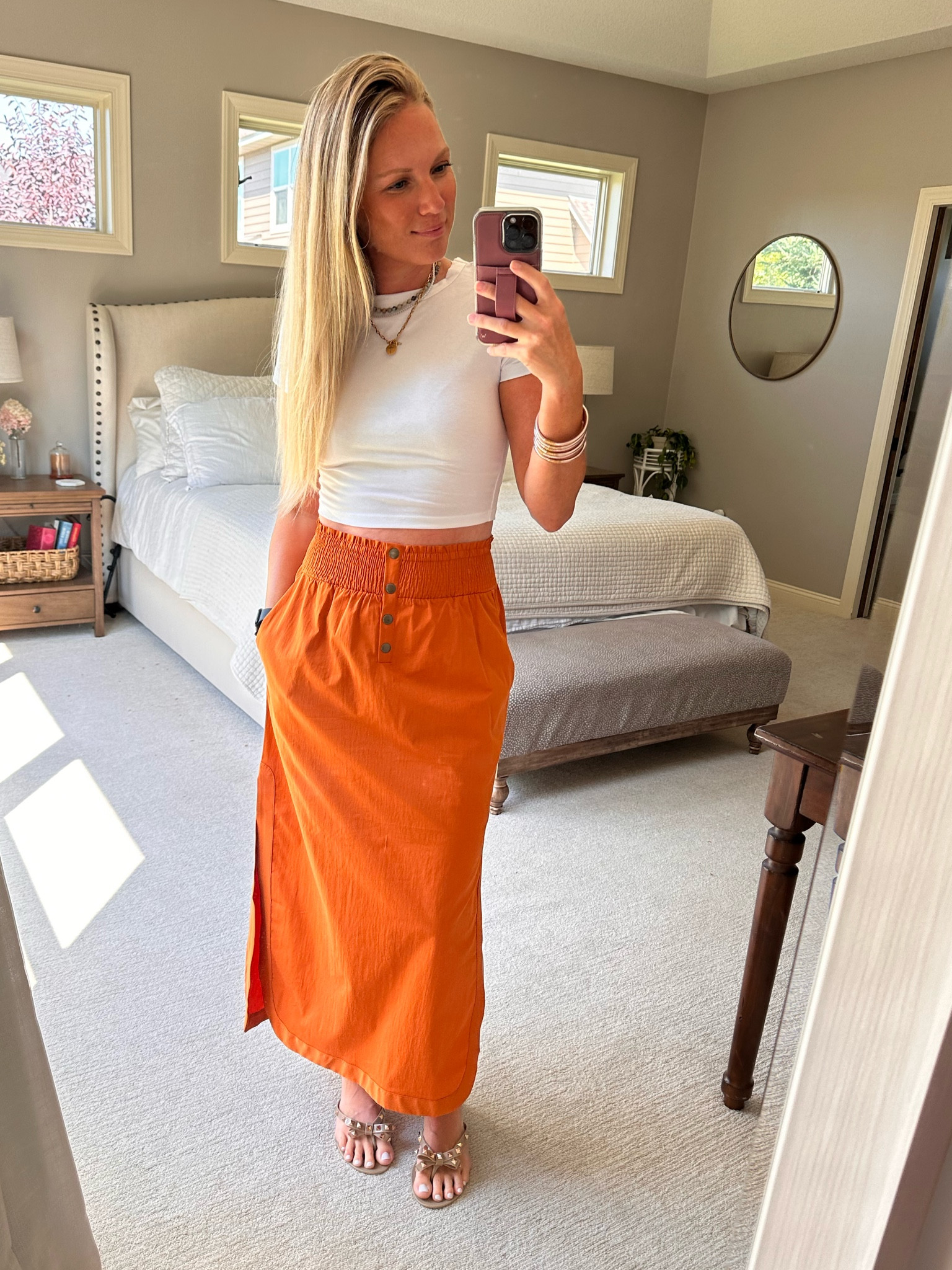 A pop of color is always a good idea! This is the most comfortable skirt I have ever worn, also available in beige!

#LTKSeasonal #LTKworkwear #LTKstyletip