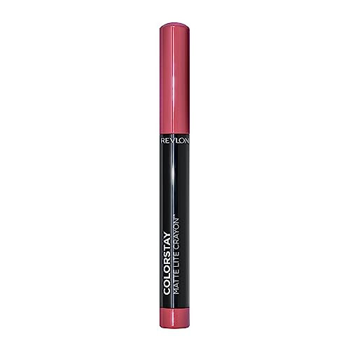 REVLON ColorStay Matte Lite Crayon Lipstick with Built-in Sharpener, Smudge-proof, Water-Resistant Non-Drying Lipcolor, 004 Take Flight, 0.049 oz | Amazon (US)