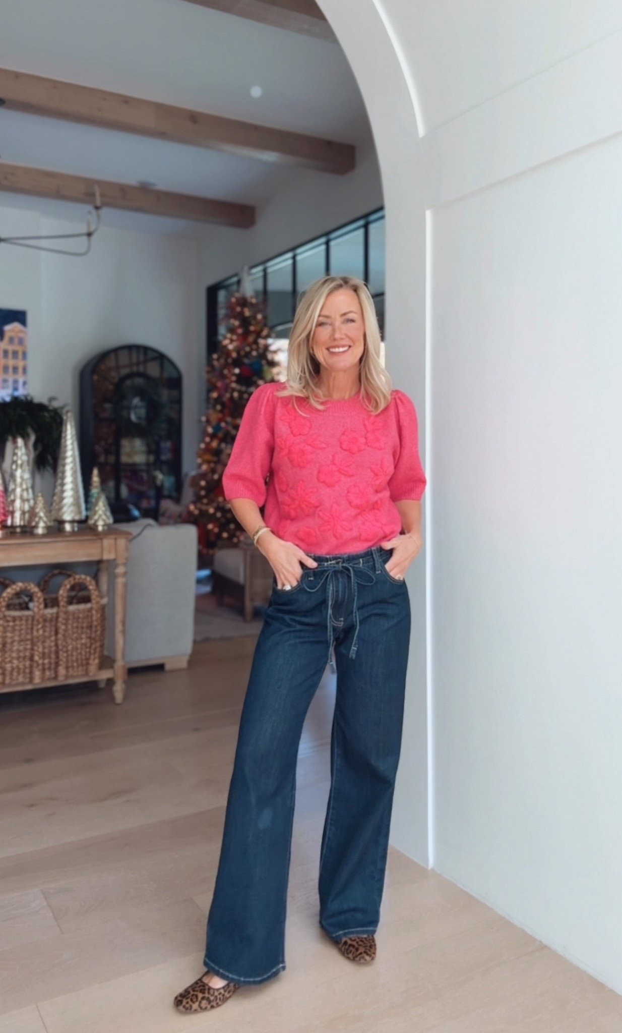 Love this pop of color and the details that went into this sweater. This pink is so fun. I’m wearing a size XS.

#LTKSeasonal #LTKOver40 #LTKHoliday