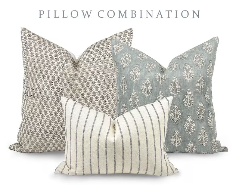 PILLOW COMBO Light Neutrals Beige Floral Pillow Floral - Etsy | Etsy (US)