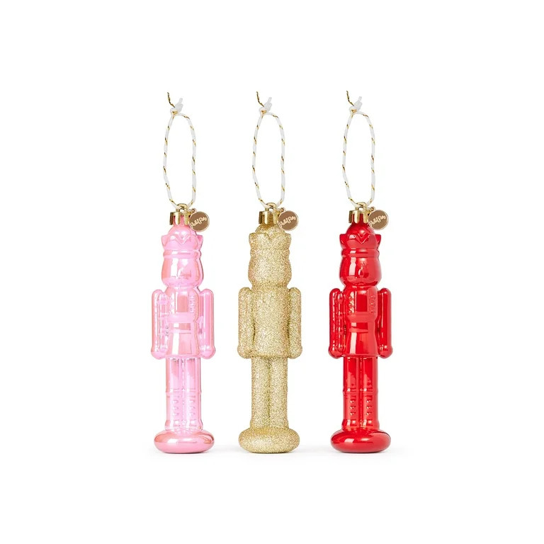 Packed Party Metallic & Glitter Nutcracker Ornament Set-3 Count - Walmart.com | Walmart (US)