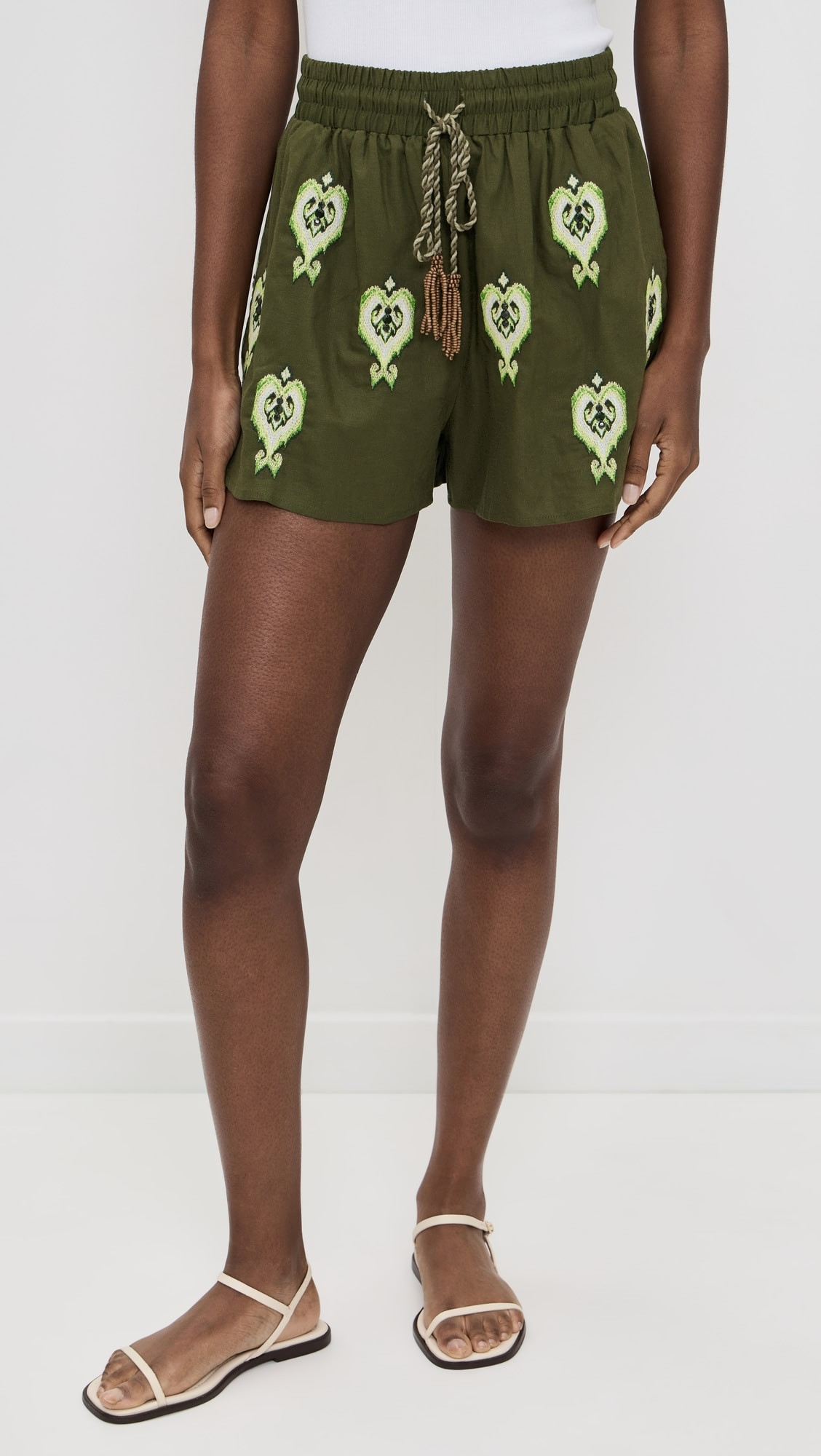 Heart Tapestry Embroidered Shorts | Shopbop