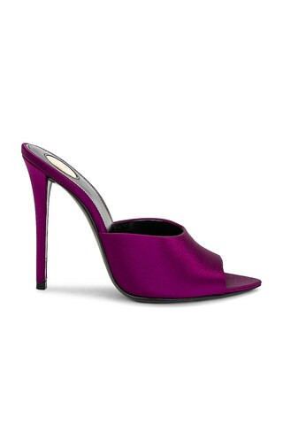 Saint Laurent Goldie Mule Sandal in Purple | FWRD 