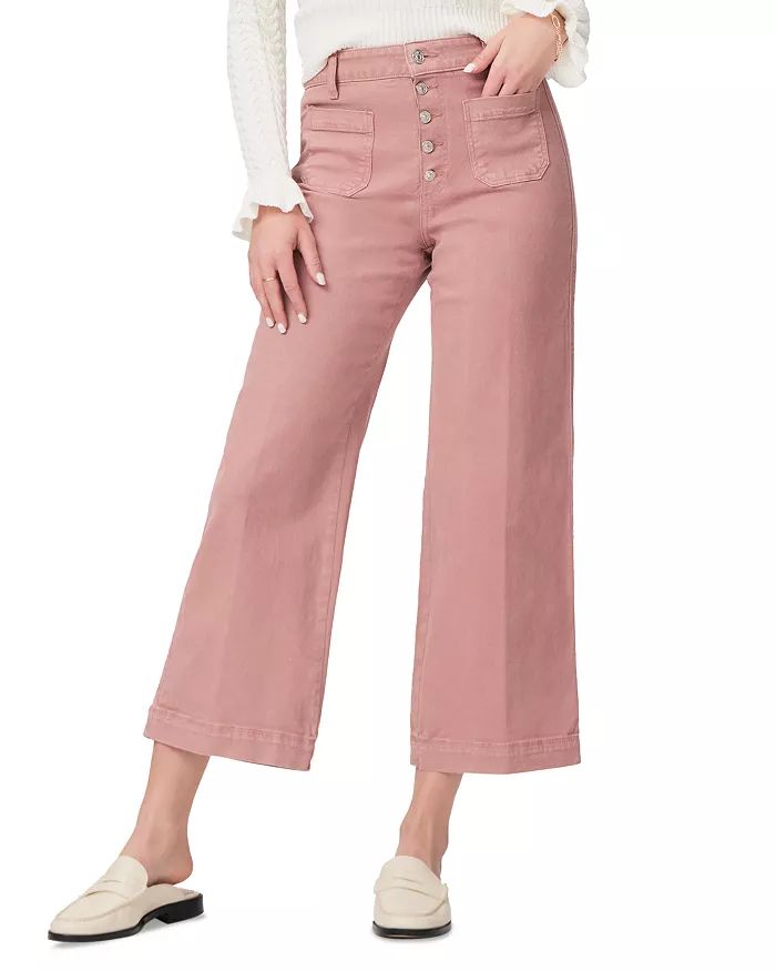Anessa High Rise Ankle Wide Leg Jeans in Vintage Blush | Bloomingdale's (US)
