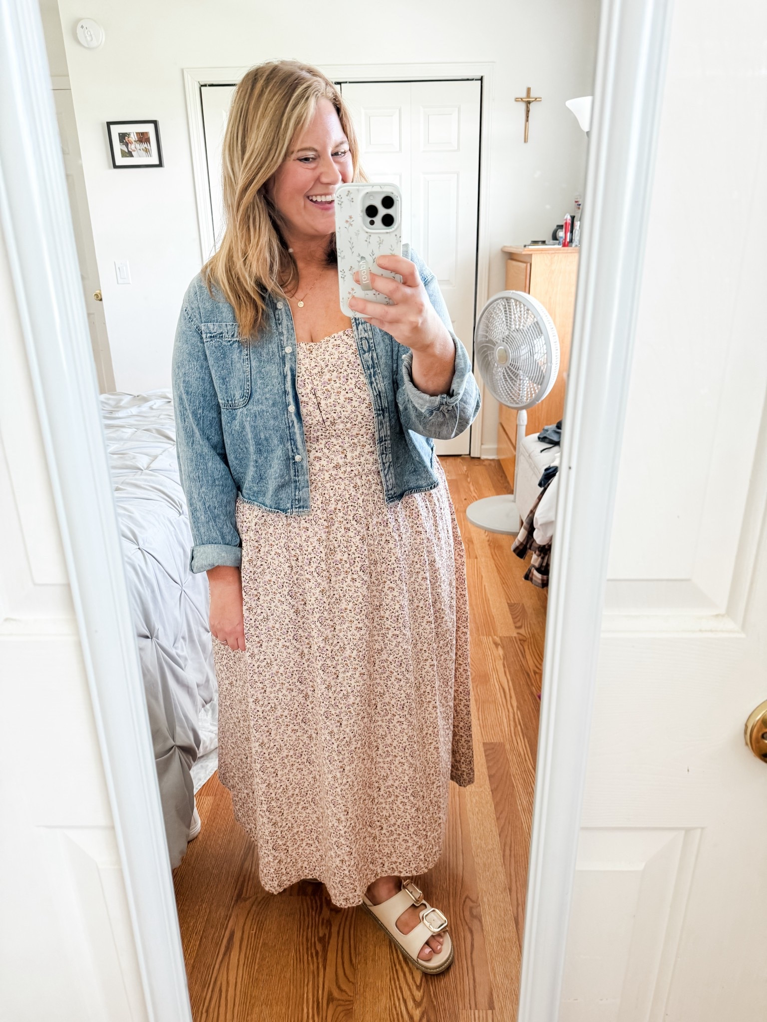 Wearing a large in my aerie dress (straps are a little loose and I’ll need to shorten). Denim shirt is older so linking similar.  

#LTKSeasonal #LTKMidsize #LTKWorkwear