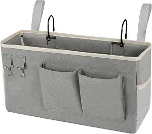 Bedside Caddy Bedside Storage Bag for Headboards/Bunk Bed | Hanging Bed Caddy with Hooks fits Bun... | Amazon (US)