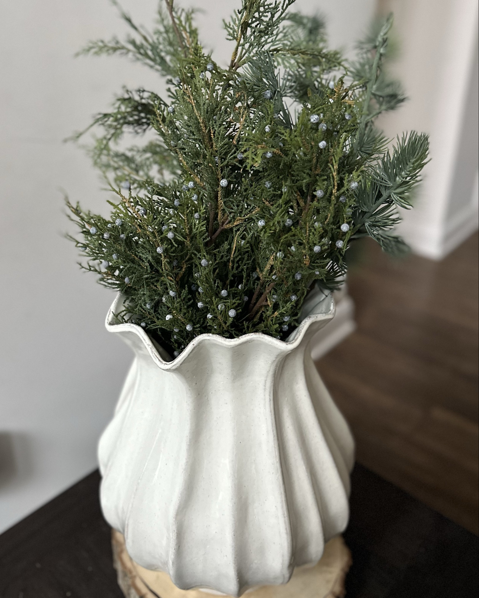 Pleated vase
Faux juniper bundle 

#LTKCyberWeek #LTKGiftGuide #LTKHome