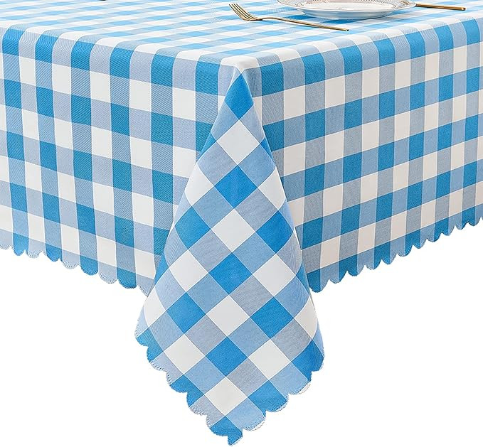 LUOLUO Rectangle Checkered Tablecloth Buffalo Plaid Yarn Dyed Table Cloth Washable Gingham Tablec... | Amazon (US)