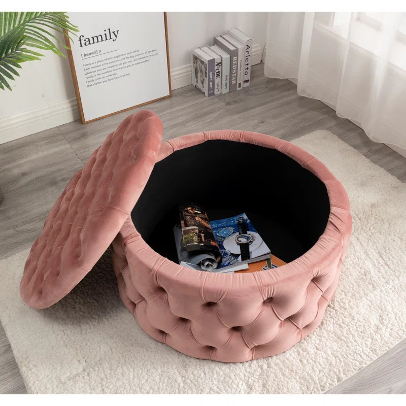 Ameer Upholstered Storage Ottoman | Wayfair North America