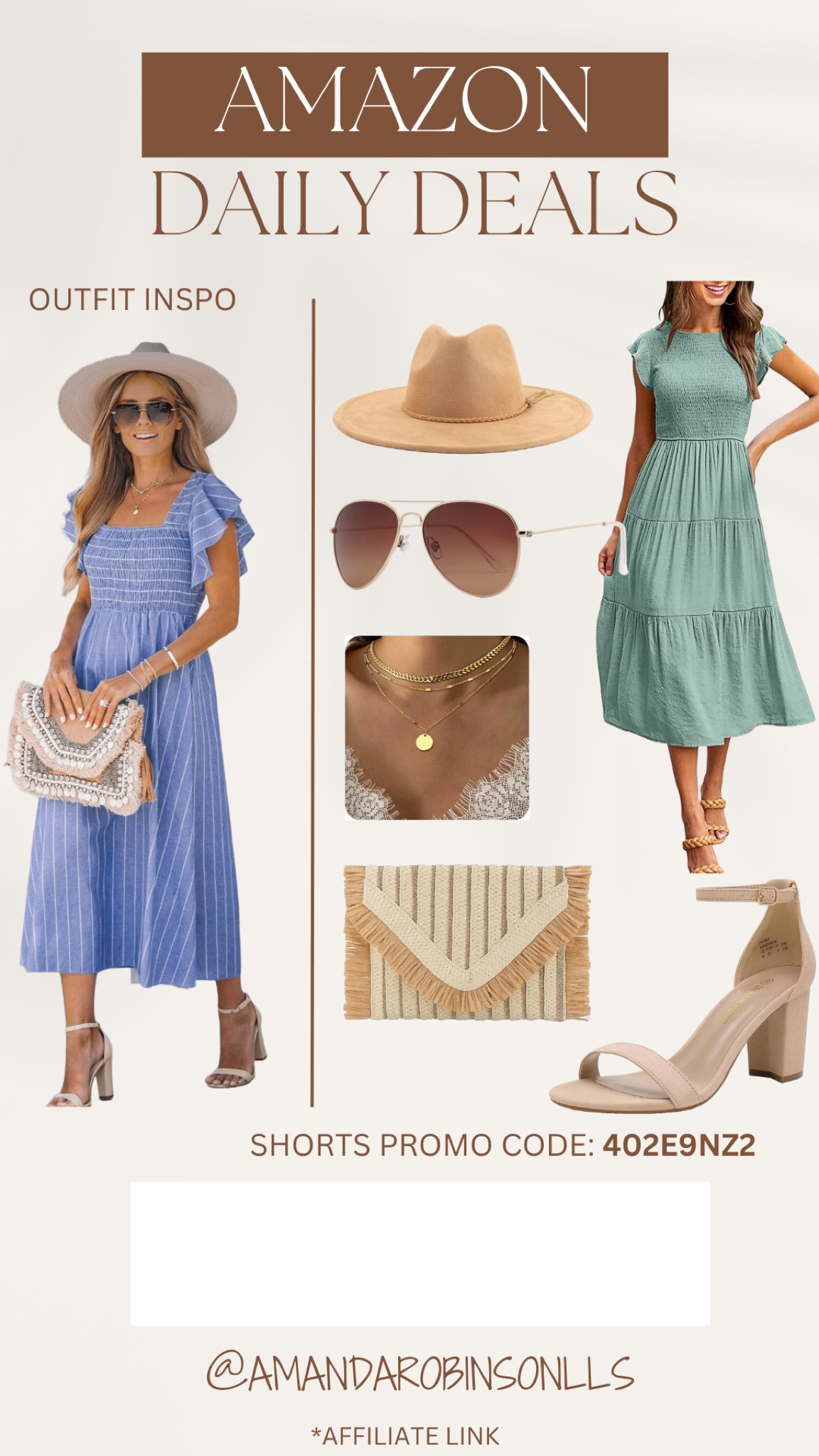 Amazon Daily Deals
Smocked midi dress outfit inspo 

#LTKFindsUnder50 #LTKStyleTip #LTKSaleAlert