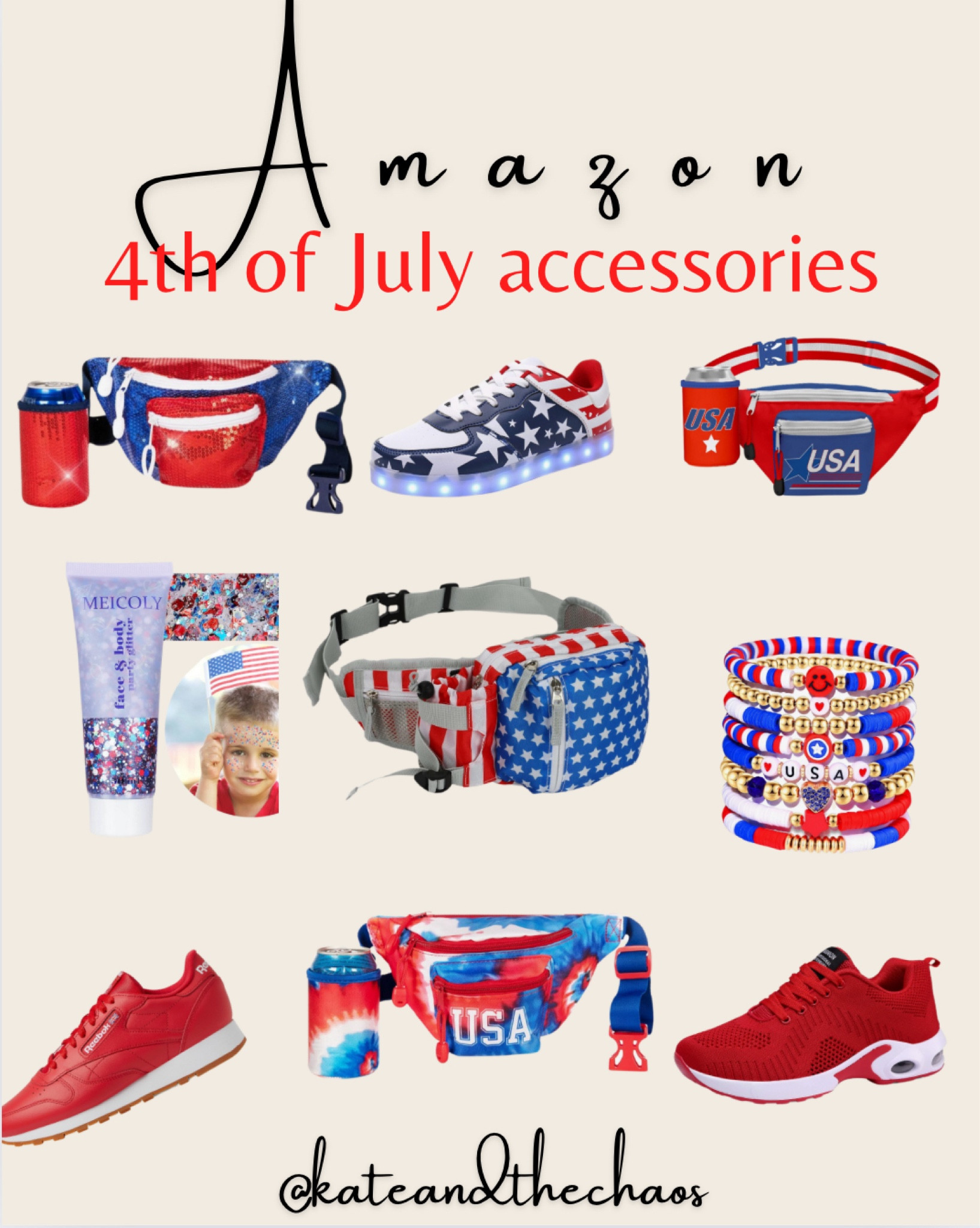 4th of July accessories for women — fanny pack + drink holder is my favorite + those America light up shoes are AMAZING!!!! 🤩🇺🇸

#4thofjulyessentials #4thofjulyaccessoriesforwomen 

#LTKSaleAlert #LTKSummerSales #LTKSeasonal