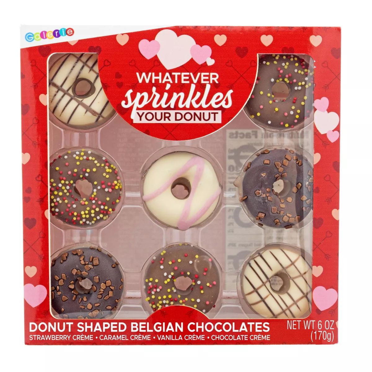 Galerie Valentine's Day Donut Shaped Belgian Chocolates - 6oz | Target