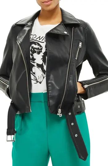 Women's Topshop Willow Faux Leather Biker Jacket | Nordstrom
