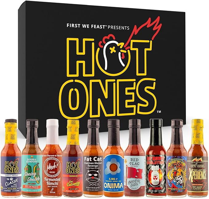 Hot Ones Hot Sauce Challenge Set Season 24 Small Batch Hot Sauce Sampler Gift Set Variety Pack | ... | Amazon (US)