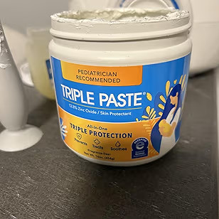 Triple Paste Diaper Rash Cream for Baby - 16 Oz Tub – Zinc Oxide Ointment Treats, Soothes and P... | Amazon (US)