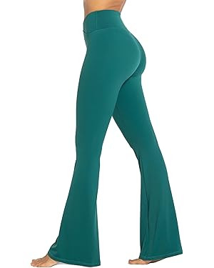 Sunzel Womens Flare Leggings No Front Seam Flare Yoga Pants with Tummy Control Crossover High Wai... | Amazon (US)