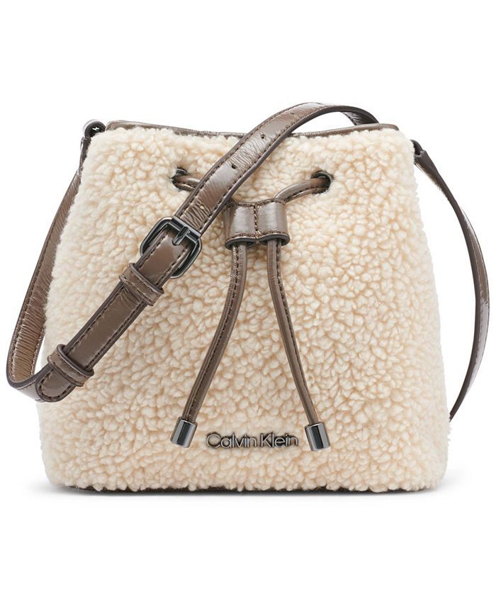 Calvin Klein Astatine Sherpa Mini Bucket Bag & Reviews - Handbags & Accessories - Macy's | Macys (US)