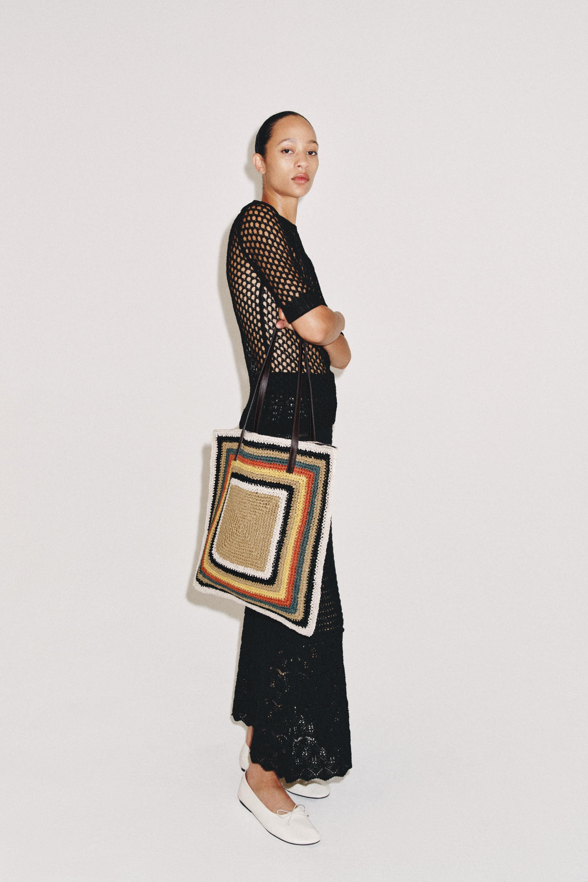 MULTICOLOURED TOTE BAG | Zara UK