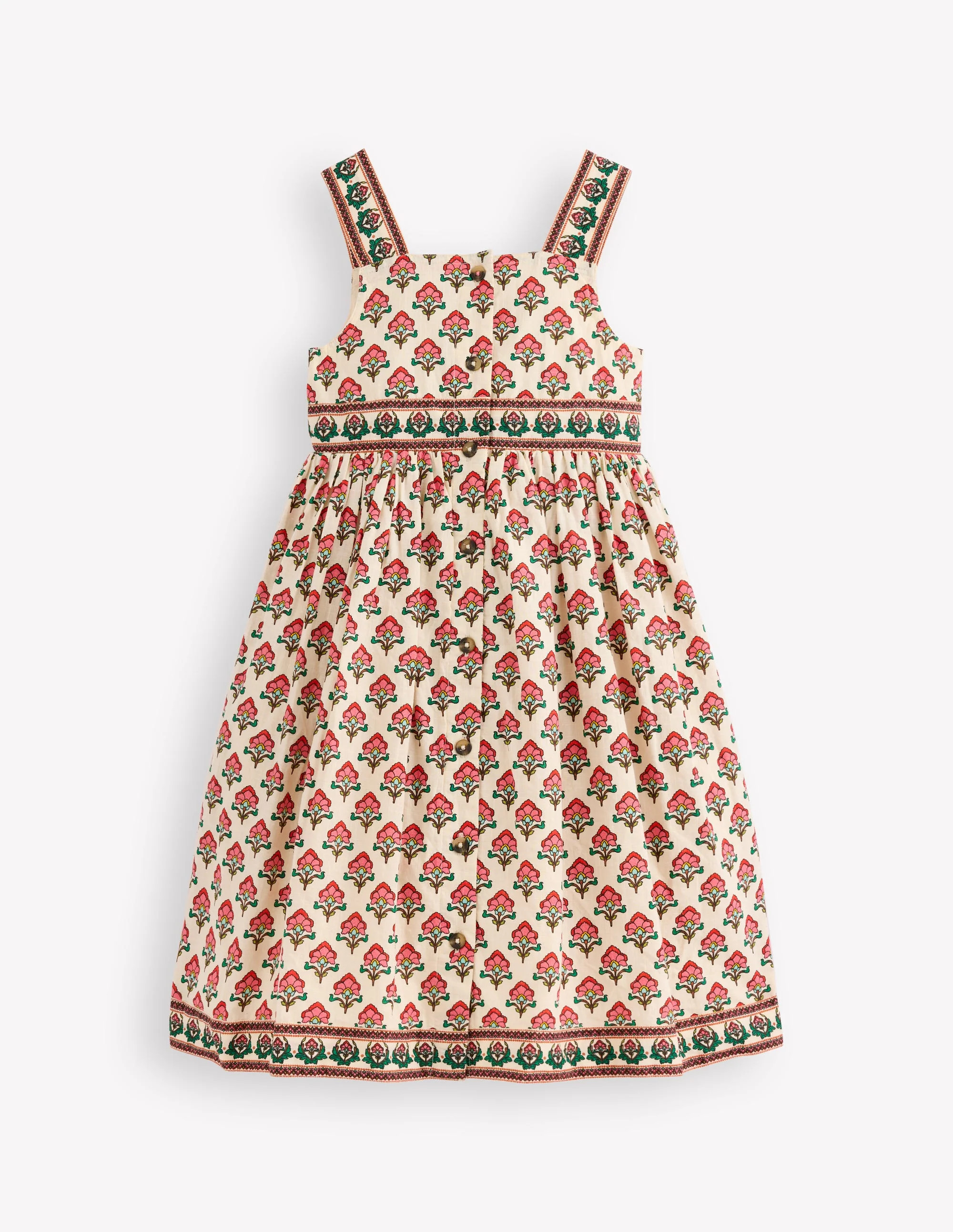 Remy Button Through Dress-Woodblock Print | Boden (US)