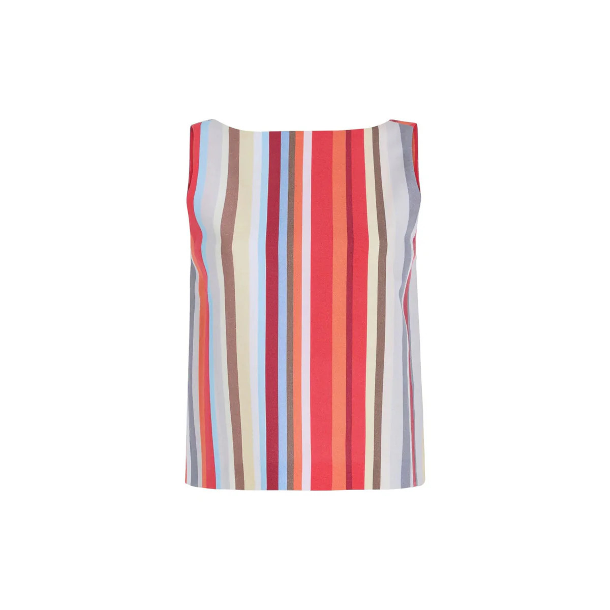 Boatneck Top in Vibrant Stripe | Over The Moon