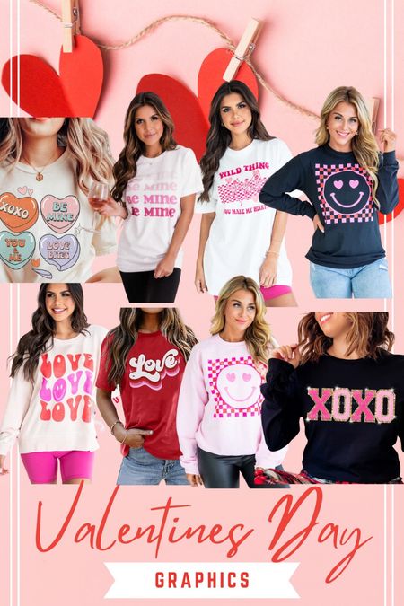 Valentines Day graphic tees and sweatshirts! 
Pink lily, Etsy, Amazon

#LTKunder50 #LTKunder100 #LTKSeasonal
