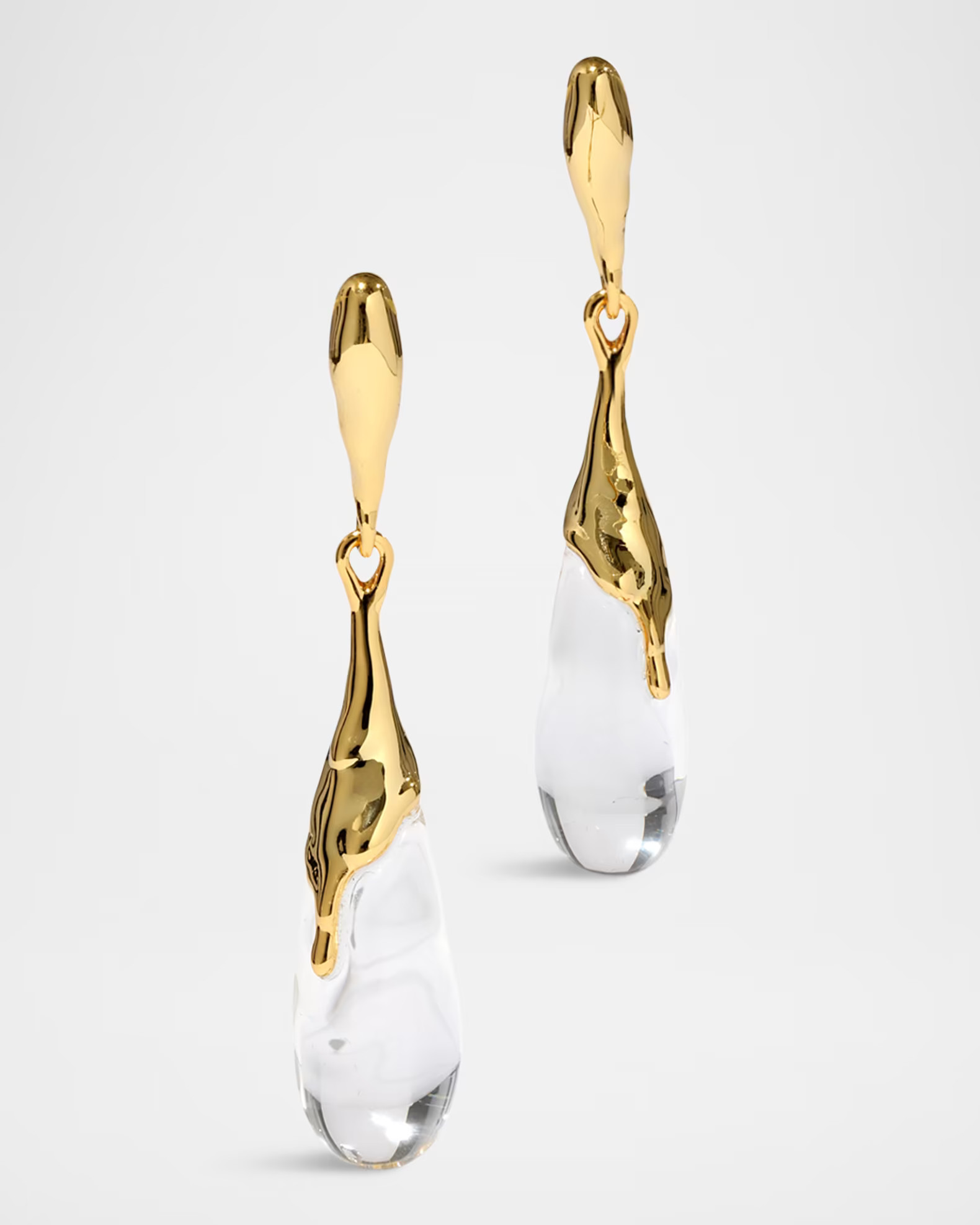 Liquid Lucite Teardrop Post Earrings | Neiman Marcus