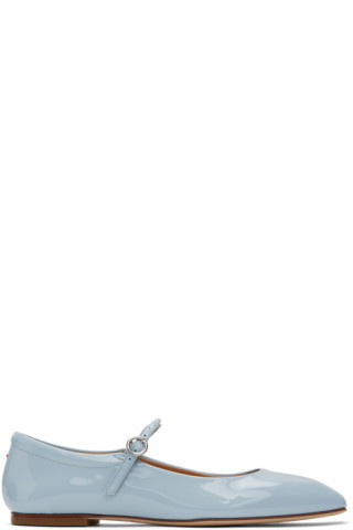 Aeyde - Blue Uma Ballerina Flats | SSENSE