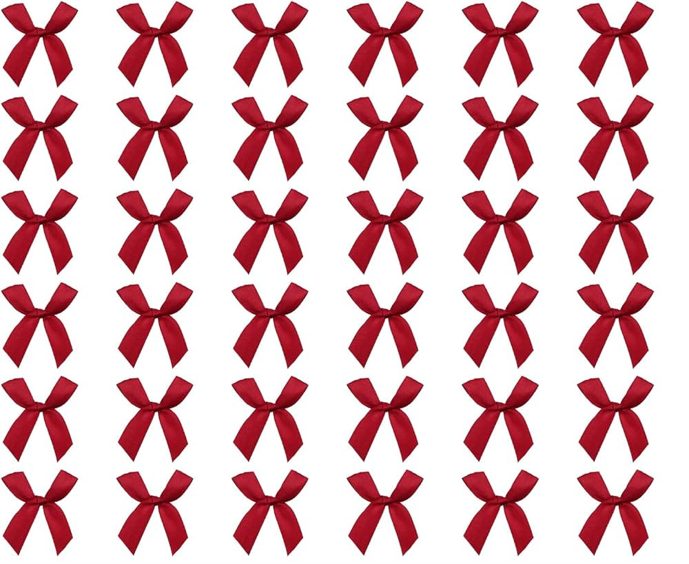 Tupalizy Ribbon Bows Mini Satin Fabric Bows Flowers for DIY Craft Sewing Scrapbooking Wedding Chr... | Amazon (US)
