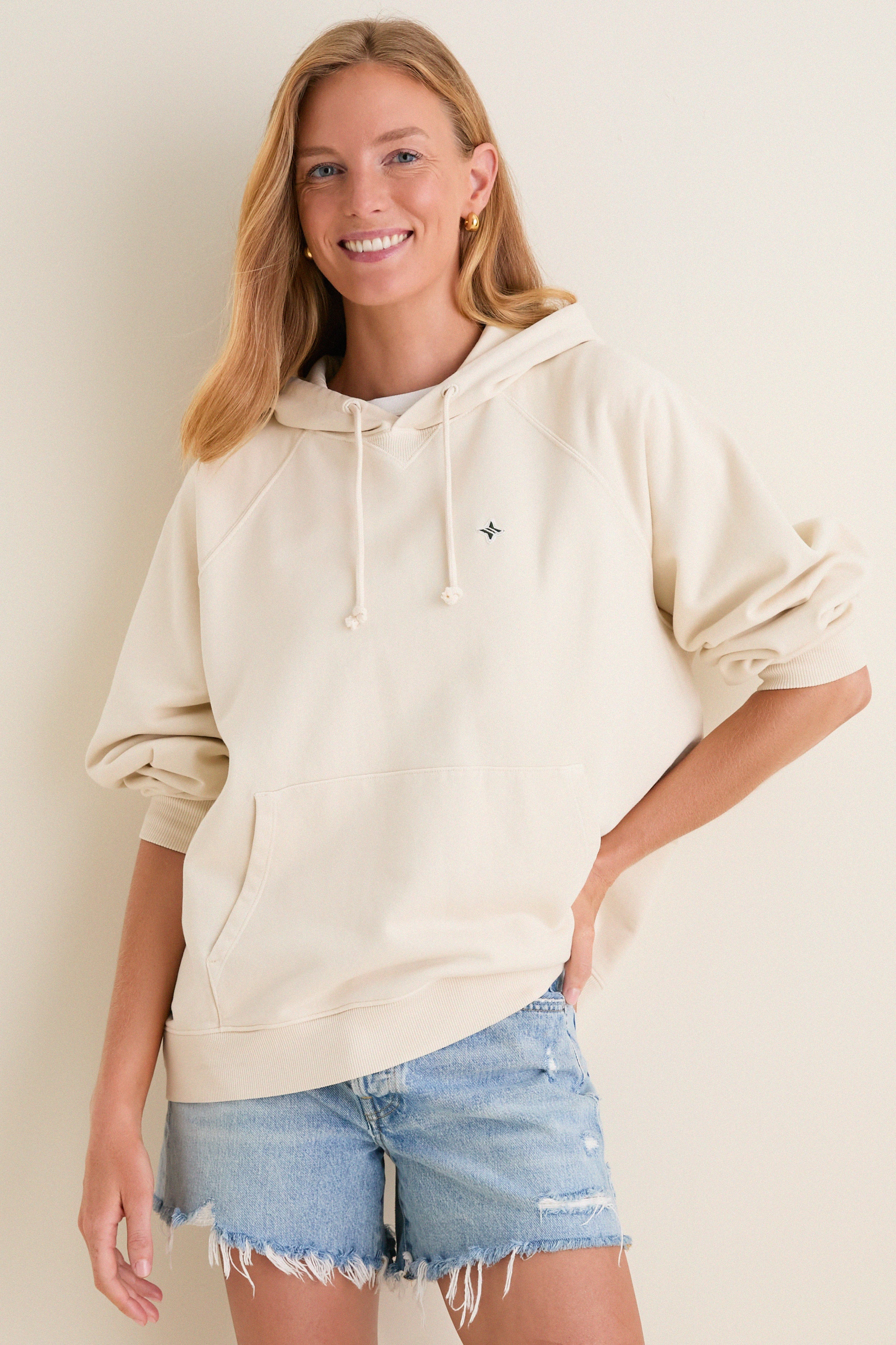 Women's Oversized Ecru French Terry Surfside Hoodie | Tuckernuck (US)
