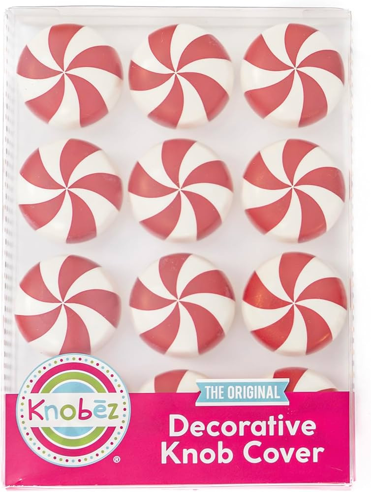 Red Peppermint Decorative Knob Covers Package of 12 (Red) | Amazon (US)