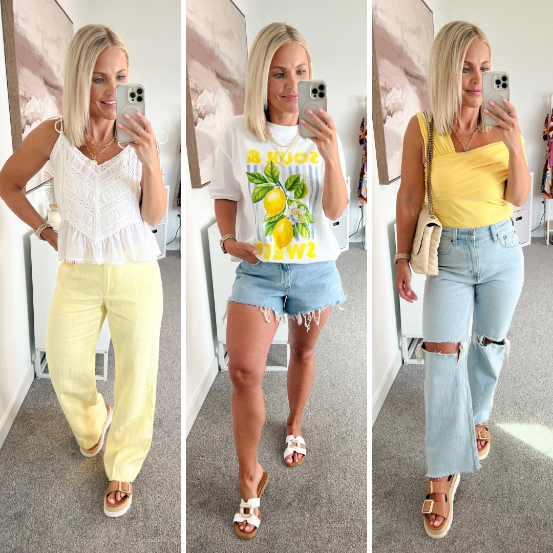Abercrombie New Arrivals and these are so good!! The Athleisure pieces are a 10/10 and I will be ordering this black dress in another color. & the yellow finds I am in love with especially the linen pants and yellow top- perfect summer date night outfits. 
25% off site-wide for Memorial Day sale and an additional 15% off with code SUMMERAF


Abercrombie haul, jeans, summer outfits, yellow pants, jean shorts, Memorial Day sale, spring outfits, summer dresses, midsize fashion, petite style, date night outfit

#LTKSaleAlert #LTKMidsize #LTKPetite