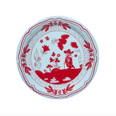 AE's Oxford Wild Man Blue and Red Dinner Collegiate Paper Plates Rebel Blue | Pavilion Paper