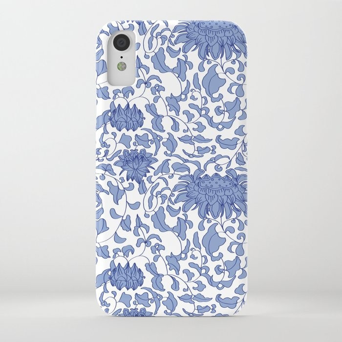 Chinoiserie Vines in Delft Blue + White iPhone Case | Society6