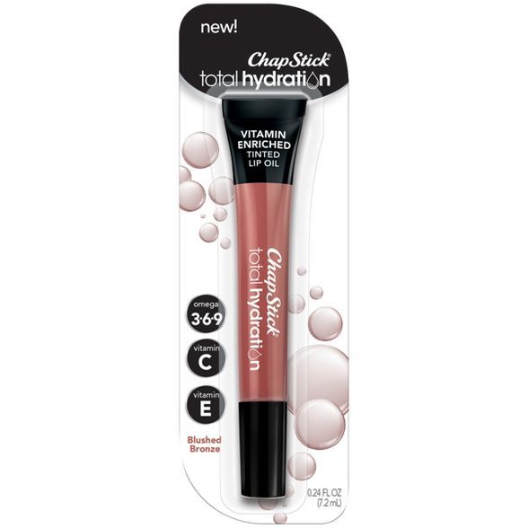 Chapstick Total Hydration Tinted Lip Oil - Blushed Bronze - 0.24oz | Target