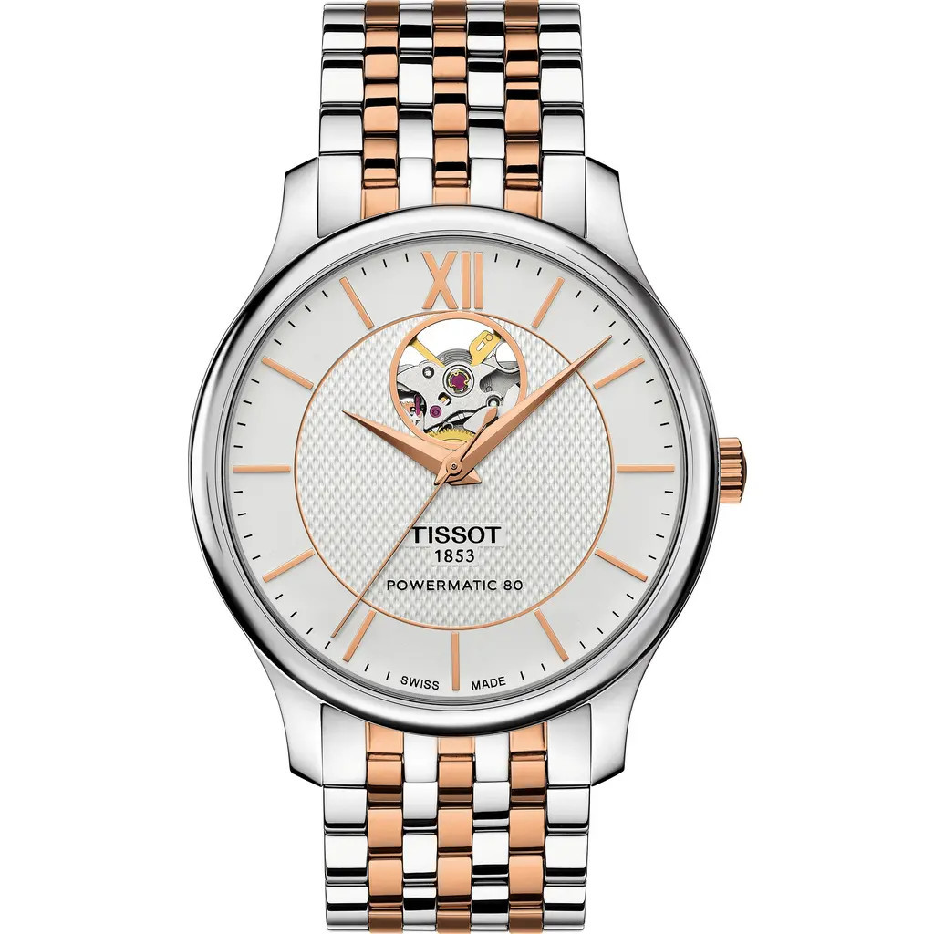 Tissot Tradition Bracelet Watch, 40mm in Silver at Nordstrom Rack | Nordstrom Rack
