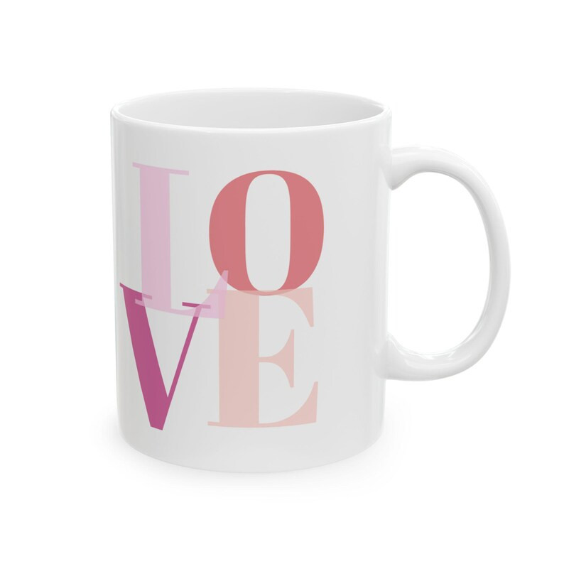 Taza de cerámica con el mensaje "Love Valentine's Day Gift" (11 oz, 15 oz) - Etsy | Etsy (US)